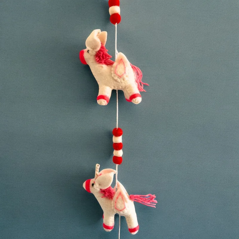 Felt Wall Hanging Unicorns