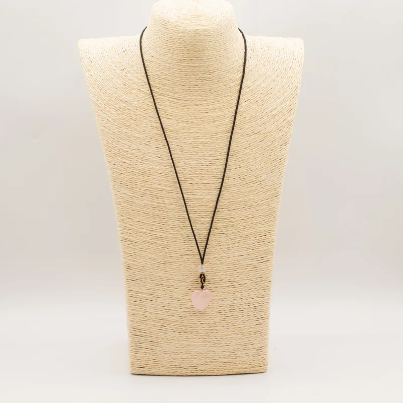 Collana con ciondolo Gemma - Cuore di Quarzo Rosa — foto 1