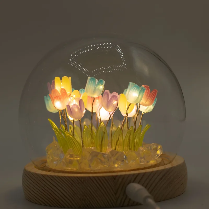 Floral Glow Garden Dome 20 Multi Tulips LED USB — foto 6