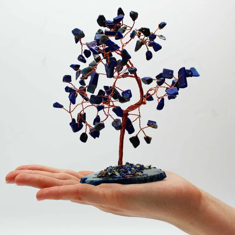 Lrg Gemstone Albero Sodalite on Blu Agate Base — foto 1