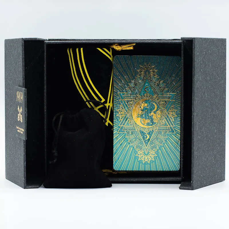 Oro & Turqoice Foil Tarot Card Gift Set — foto 3