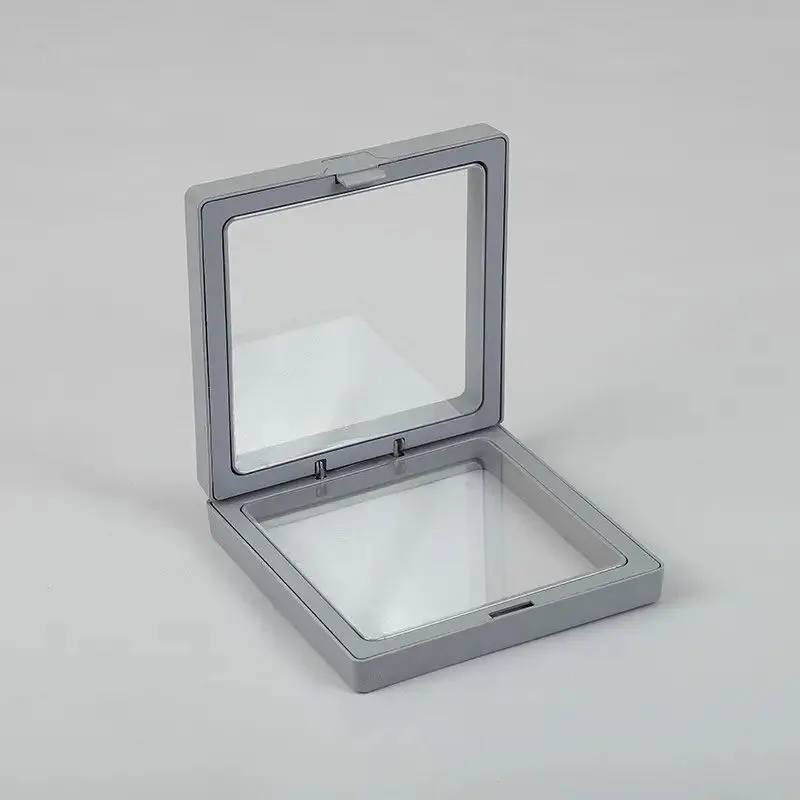 Lrg 3D Floating Frame Display 11x11cm Grey