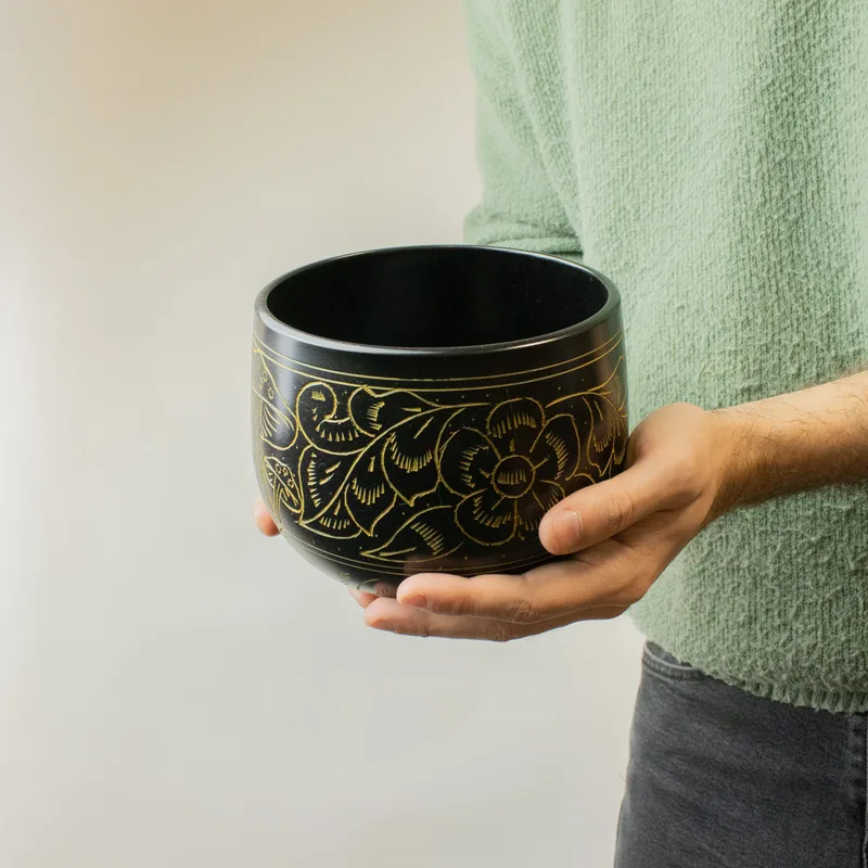 Cauldron Singing Bowl Magic Mushroom Yellow — foto 1