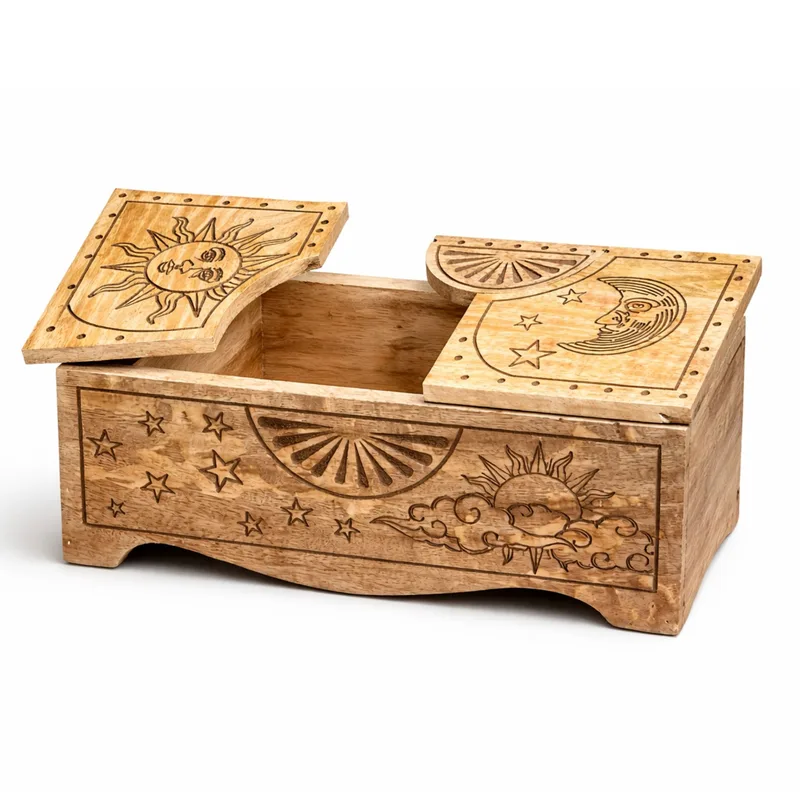 Sun & Moon Carved Sliding Scatola — foto 3