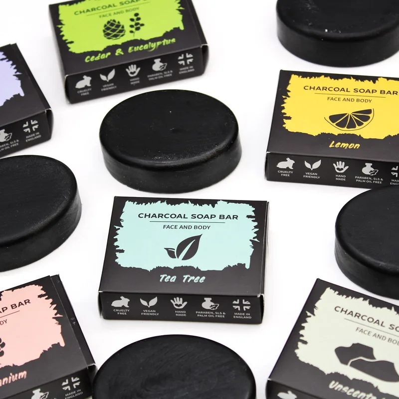 Charcoal Sapone 85g - Eucalipto & Cedarwood — foto 1