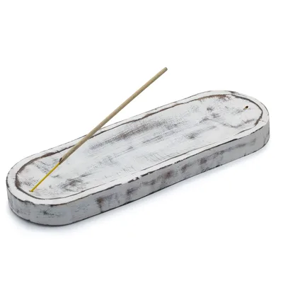 Large Incenso Tray 30x10cm Classic Whitewash