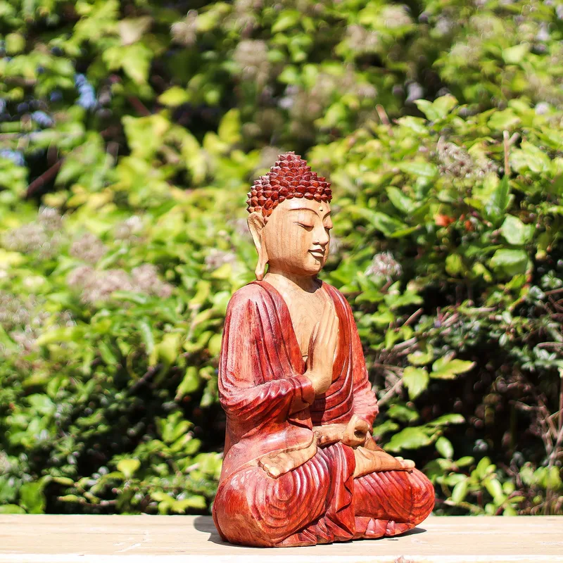 Hand Carved Buddha Statue 30cm Teaching Transmission — foto 4