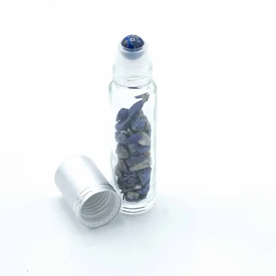 Gemstone Essenziale Olio Roller Bottle - Sodalite - Argento Cap + Gemstone Roller Tip for 5ml Bottle - Sodalite — foto 2