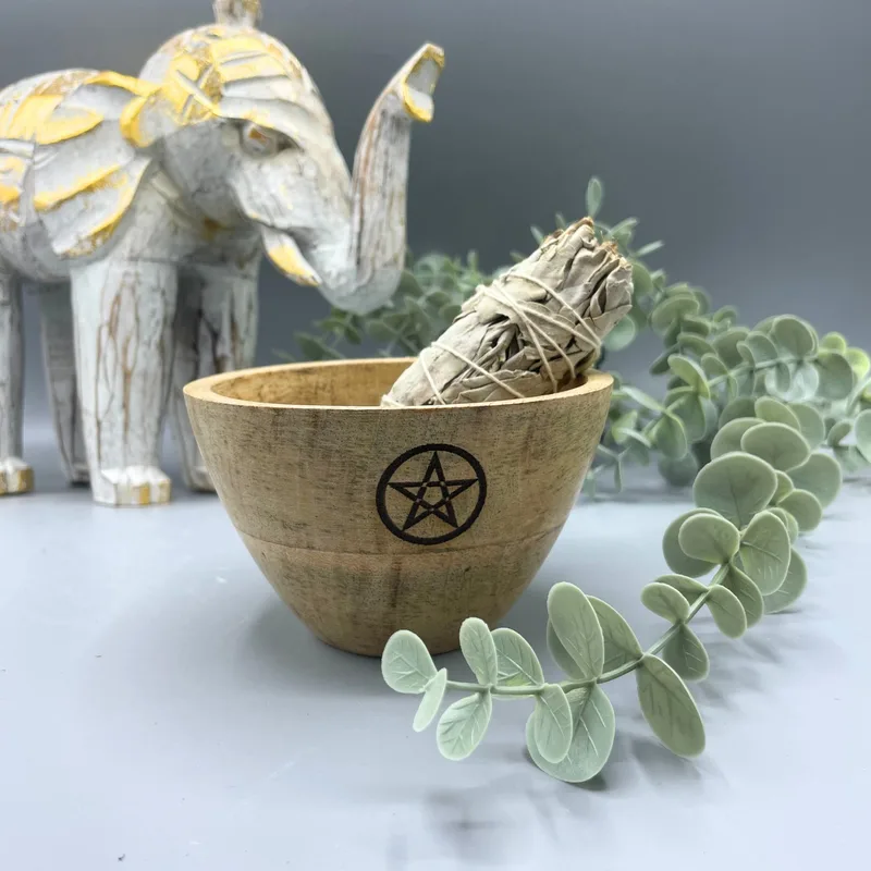 Ciotola di Stesura al Legno e Offerte Rituali – Pentagono – 12x7cm — foto 1