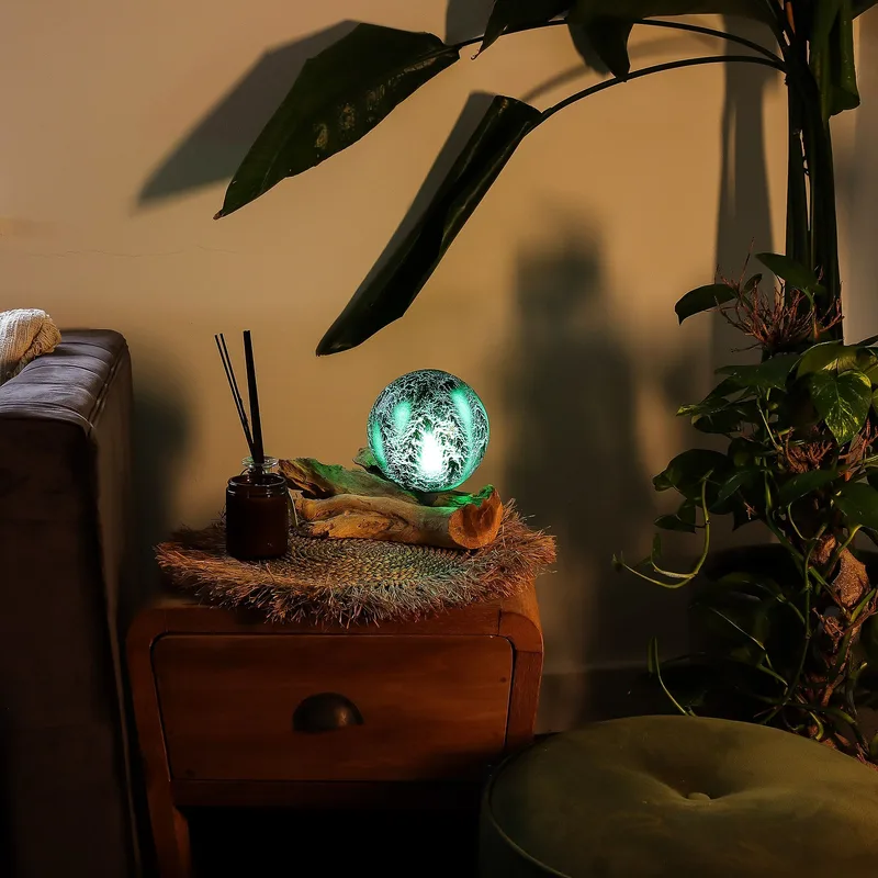 DriftGlow Lamp Emerald Crackle Shade — foto 2