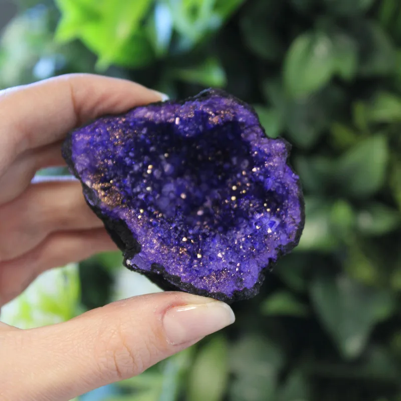 Coloured Calsite Geodes Nero Rock Blu