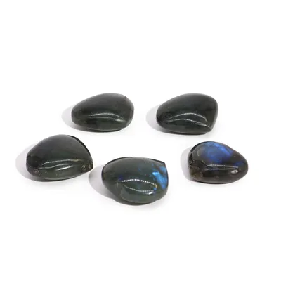 Madagascar Labradorite Hearts Stones (approx 17-31gm 30-40mm) — foto 1
