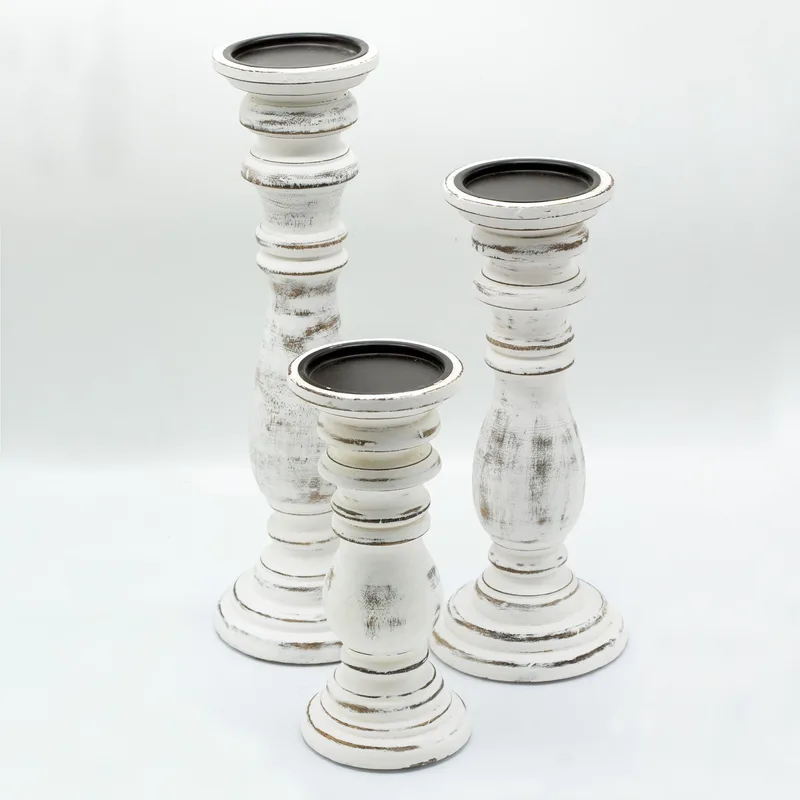 Classic Candela Stand Whitewash 23x10cm Small — foto 3