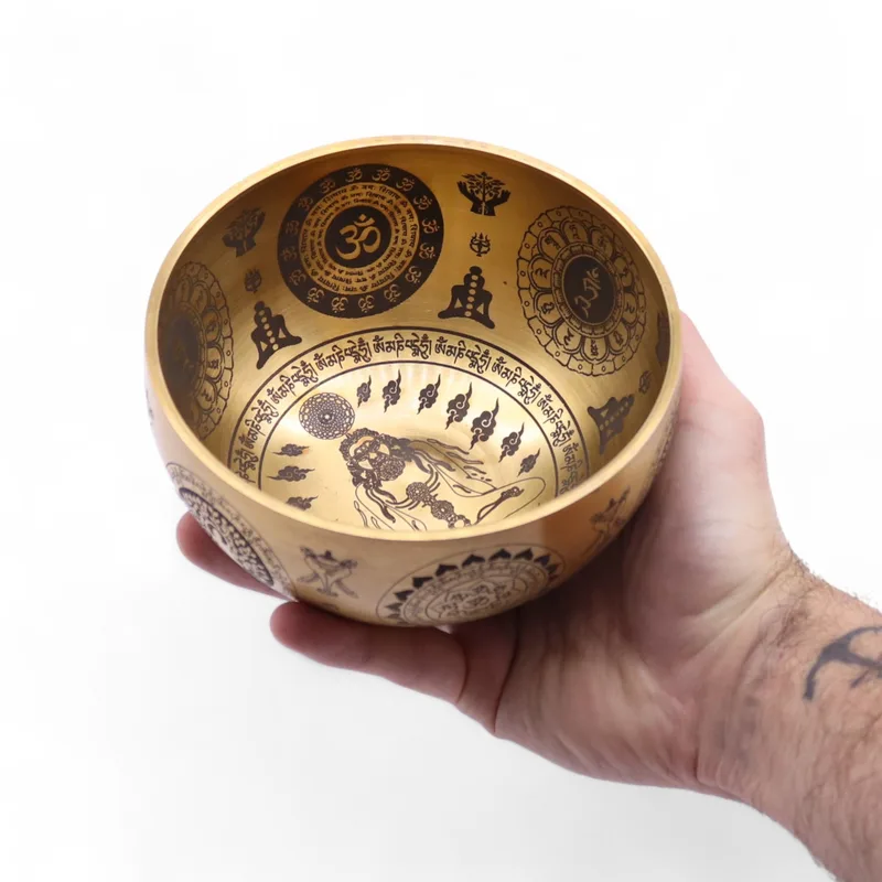 Puro Brass Etched Yogi Set of 4 Approx 3.85kg — foto 1