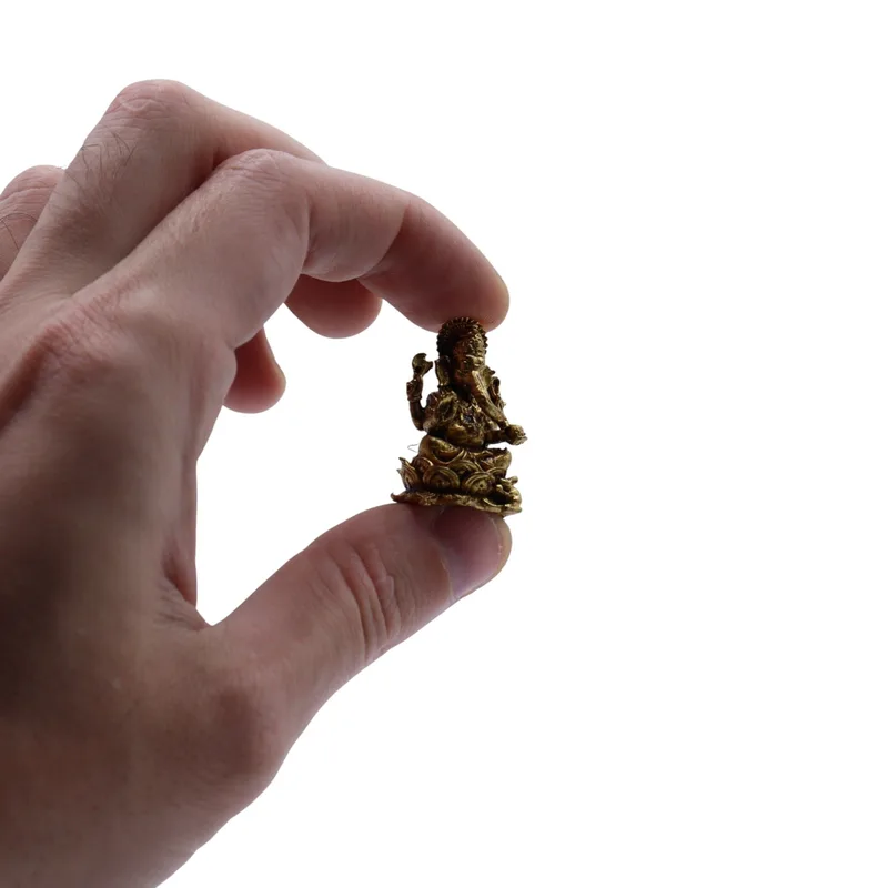 Brass Miniature Gods - Ganesha (12gms) - 30mm — foto 5