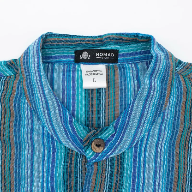 Nomad Sari Grandad Shirt Turquoise Medium — foto 6