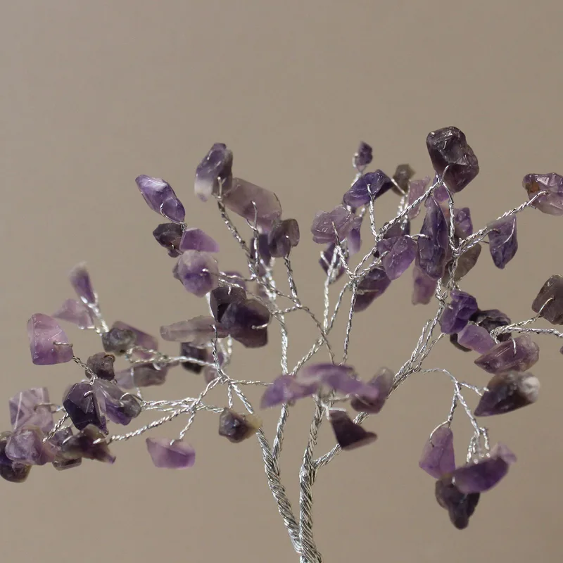 Gemstone Albero with Organite Base 80 Stone Amethyst