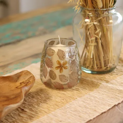 Naturale Floral Glass Vase Candela Porta Primavera - — foto 2