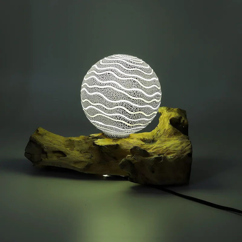 DriftGlow Lamp Grey Luna Shade — foto 3