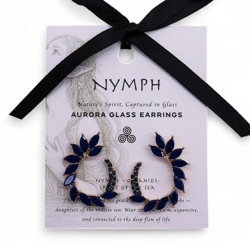 Royal Blu - Vintage Glass - Loop - Earrings — foto 3