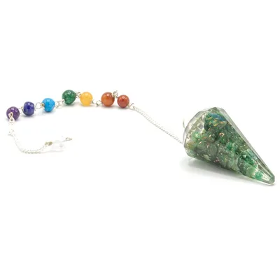Orgonite Power Chakra Pendulum - Verde Aventurine