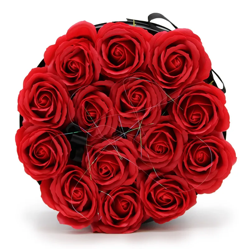 Sapone Fiore Gift Bouquet 14 Red Roses Round — foto 2