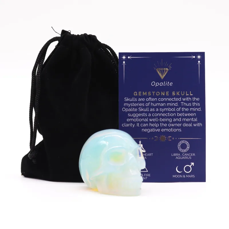 Gemstone Lrg Skull Opalite 50x40x30mm