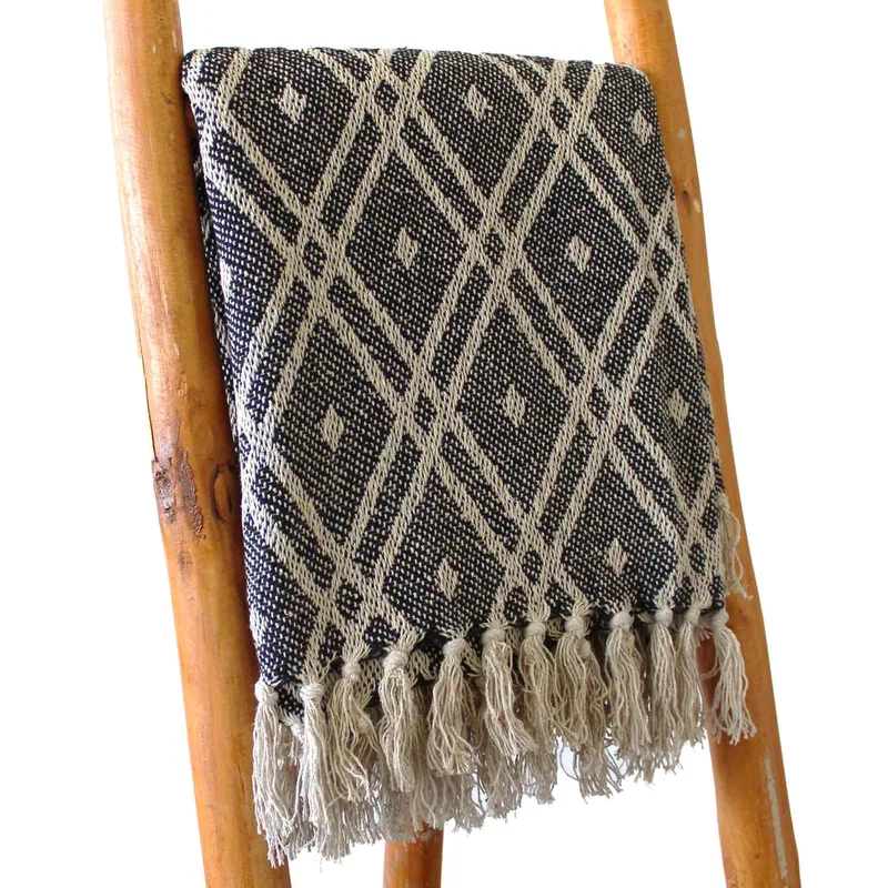 Boho Comfort Throws Nero & Biege Regency