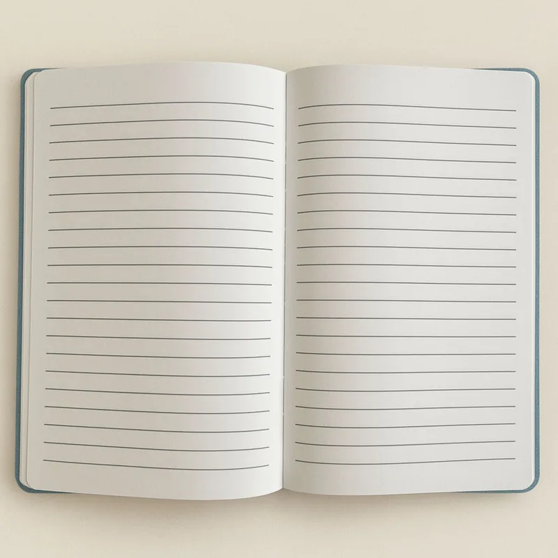 Quaderno in velluto blu chiaro - 80 pagine - Abbraccia il Viaggio — foto 1