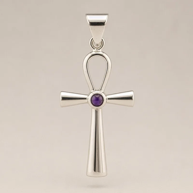 Indian Devotional Pendant Argento Plated Ankh Symbol of Eternal Life — foto 5
