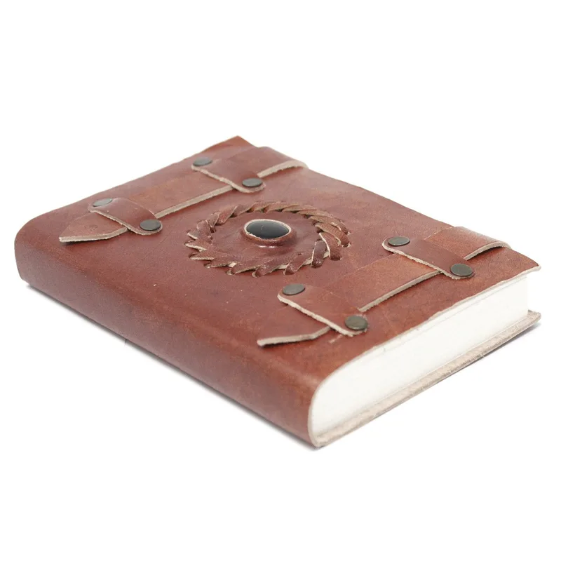Leather Nero Onyx with Belts Notebook 15x10 cm — foto 1