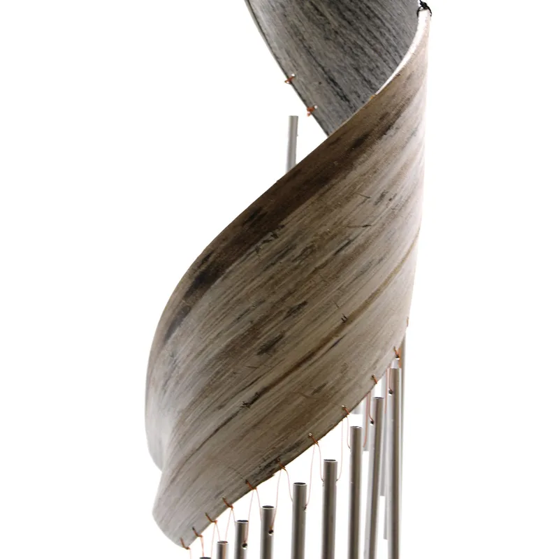 Coconut Leaf Wind Chimes Whitewash — foto 3