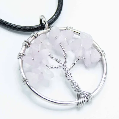Pendente Albero della Vita - Quarzo Rosa — foto 2
