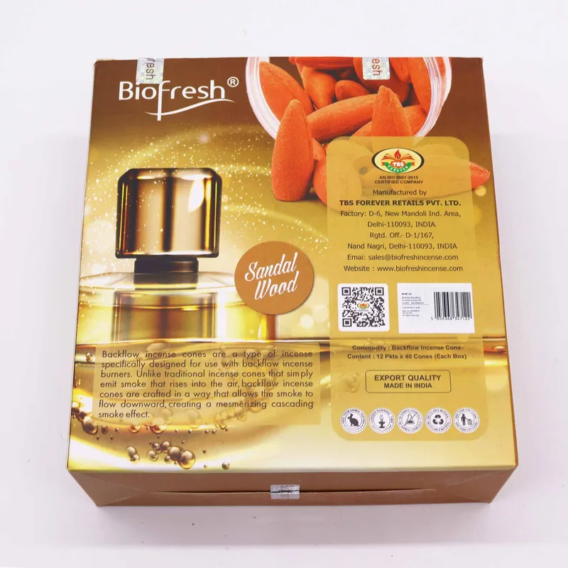 Biofresh Backflow Incenso Cones (40 cones) - Sandalwood — foto 2