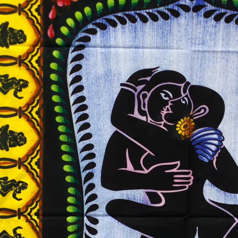 Handbrushed Cotton Wall Art Kamasutra — foto 1