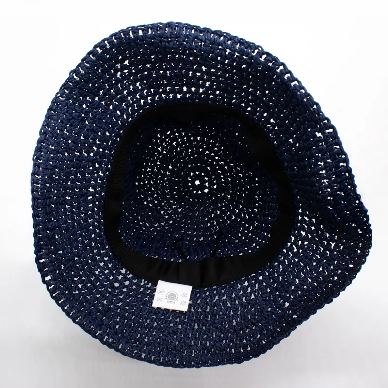 Nomad Sari Floppy Straw Sun Hat - Navy Blu — foto 3