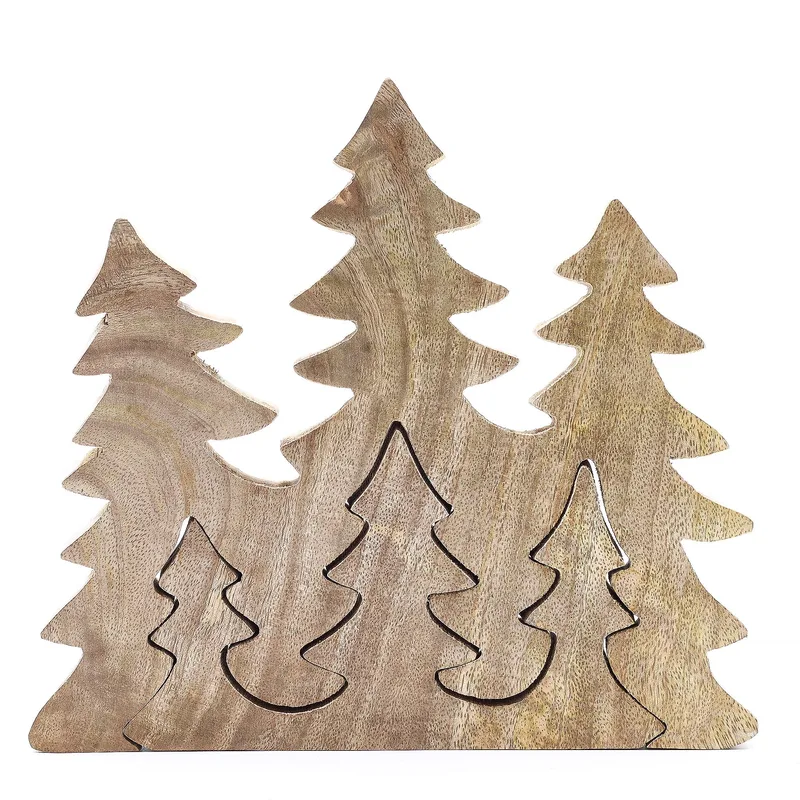 Lost in the Forrest Three Trees 3D Wooden Decoration 20x23cm — foto 2