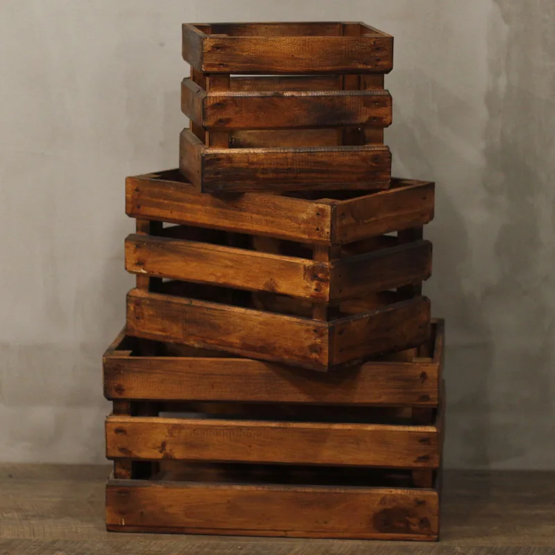 Set of 3 Storage/Display Boxes Brown — foto 2