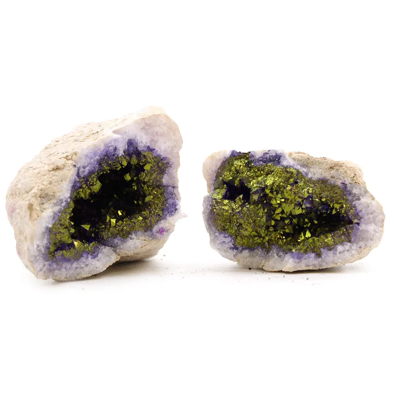 Coloured Calsite Geodes Purple & Oro — foto 3
