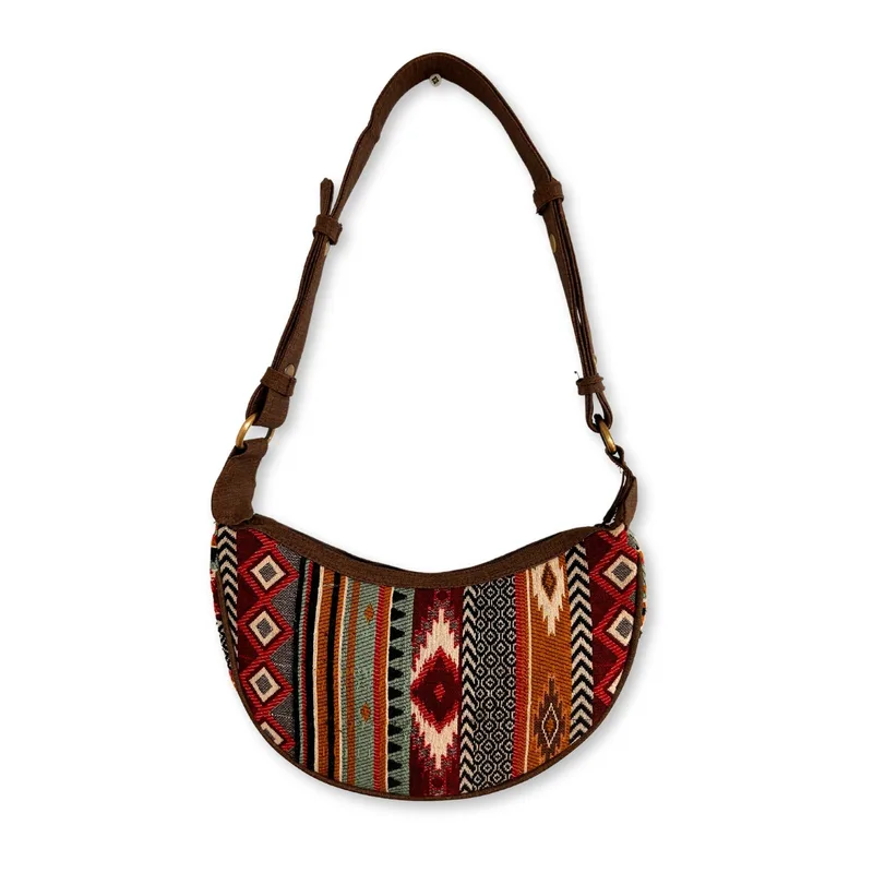 Jacquard Hobo Bag Rich Browns — foto 2
