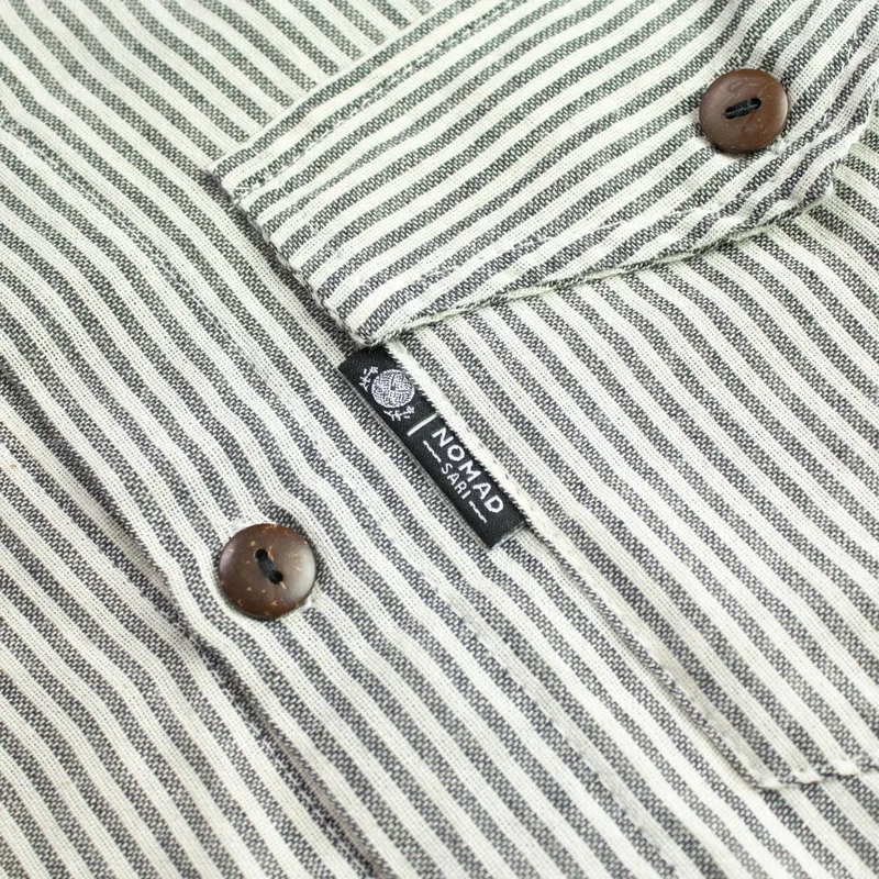 Nomad Sari Grandad Shirt Grey Stone Large — foto 6