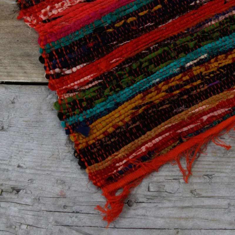 152 x 90cm Luxury Rag Rug Arancia — foto 2