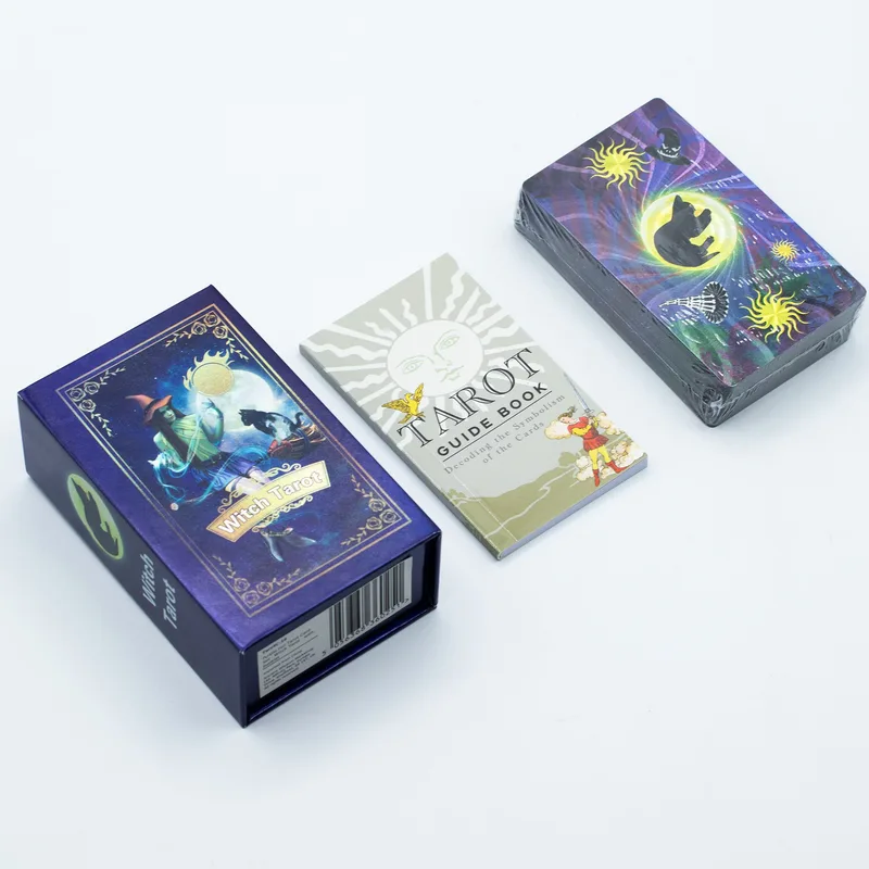 Purple Foil Tarot Card Set Witch Tarot with booklet
