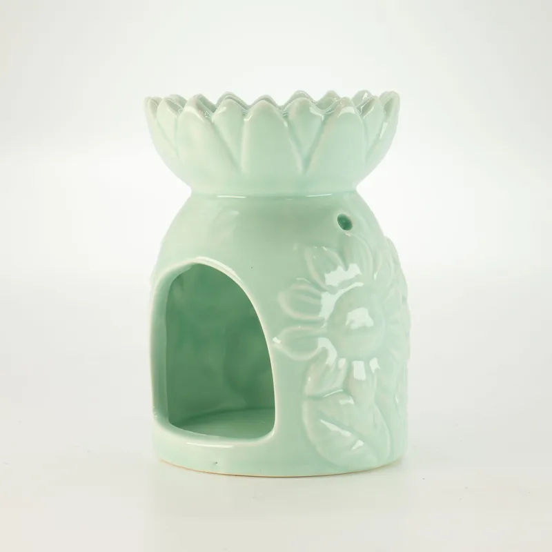 Ceramic Sunflower Olio Bruciatore - Pastel Verde — foto 1