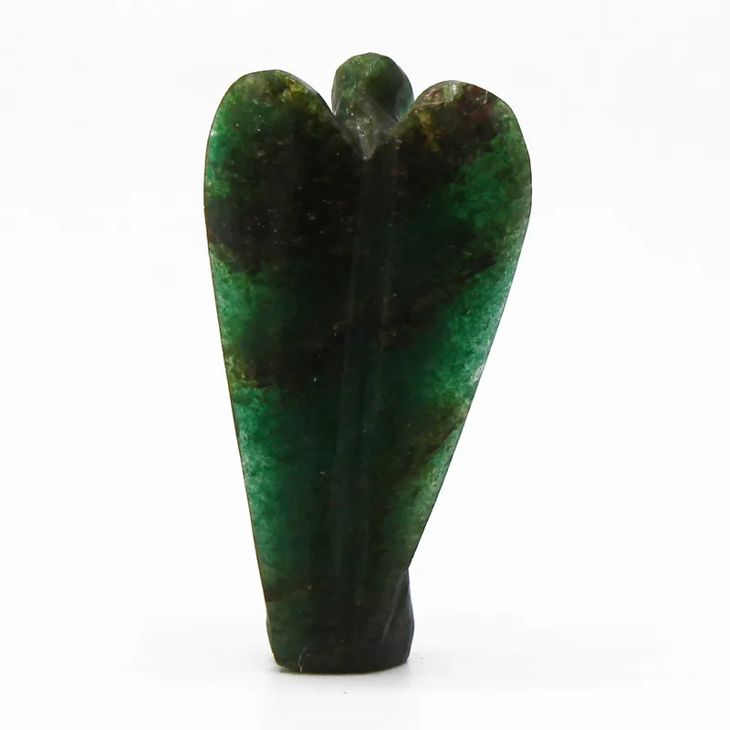 Hand Carved Gemstone Angel - Verde Aventurine — foto 3