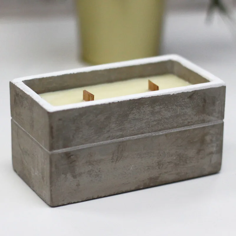 Large Concrete Soy Candela - Spiced South Sea Lime — foto 1