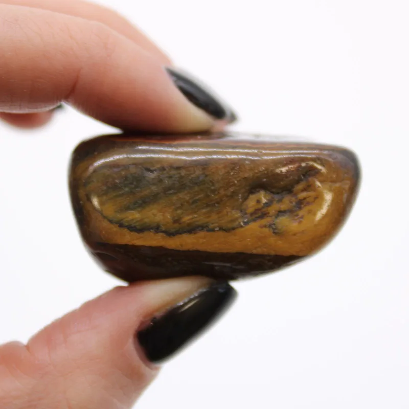 Bag of 6 Large African Tumble Stones - Tigers Eye - Varigated — foto 1