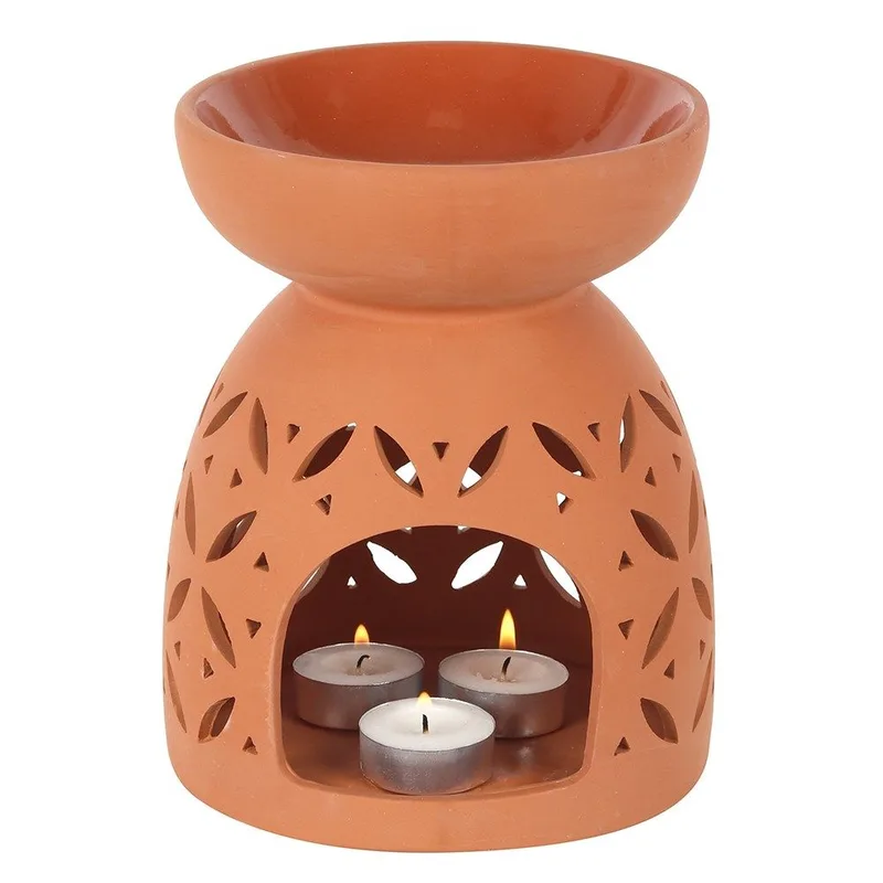 20cm Large Terracotta Olio Bruciatore — foto 1