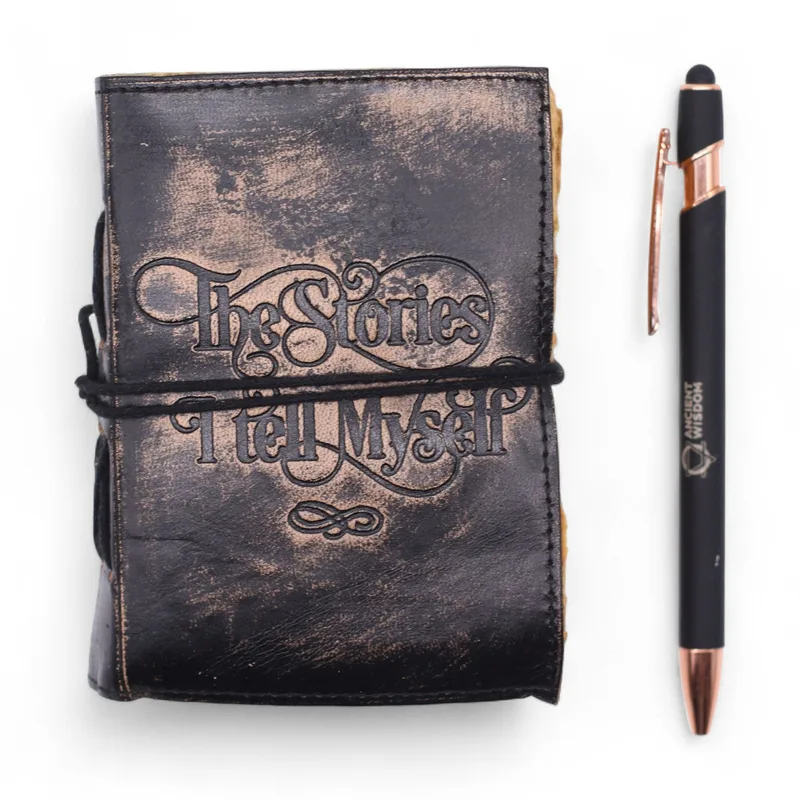 Fat Deckled Edge Leather Notebooks The Stories I Tell Myself — foto 4
