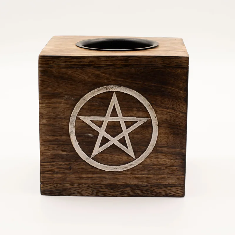 Large Square Mango Legno Olio Burner- Pentagon